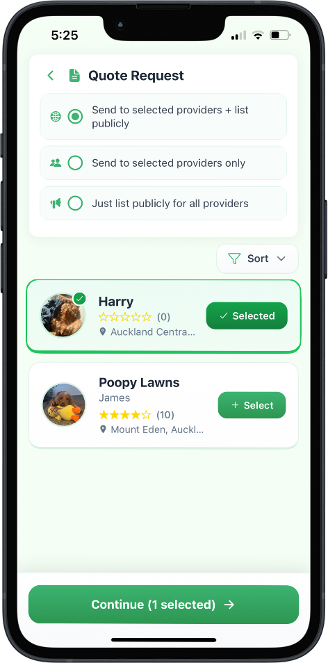 Service tracking and updates